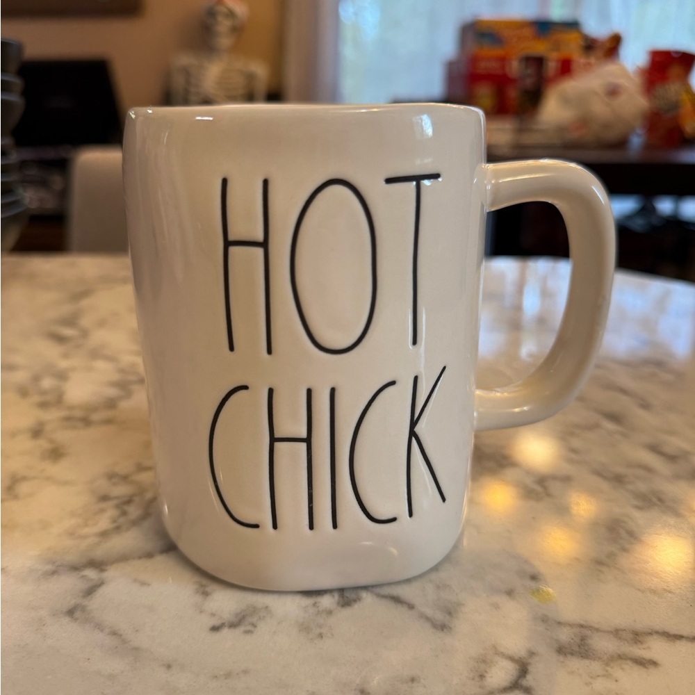 Rae Dunn White 'Hot Chick' Mug